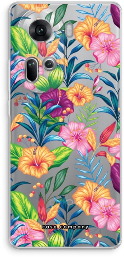Case Company® - Hoesje geschikt voor Oppo Reno 11 hoesje - Tropisch 2 - Soft Cover Telefoonhoesje - Bescherming aan alle Kanten en Schermrand