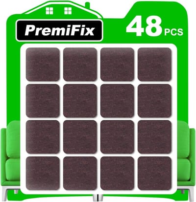 Zelfklevende Vilt Meubelpads - 48 Stuks Vierkant Anti Scratch Vloerbeschermer voor Houten Vloeren - 5mm Dikte