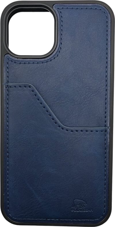 Premium kwaliteit kunstleer telefoonhoesje met kaarthouder - Geschikt voor iPhone 14 Pro Max - Blauw