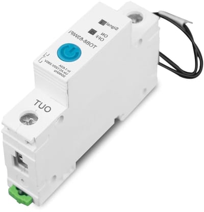 Energiemeter Relais - Stroomschakelaar Tijdrelais - Energie Verbruik Meten - Normaal Gesloten Contact - 1 x 1 cm - Grijs