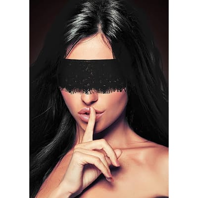 Ouch! Mystère Lace Mask Blinddoek - Zwart