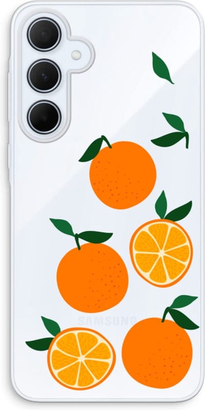 Case Company® - Hoesje geschikt voor Samsung Galaxy A35 hoesje - Will you be my clementine - Soft Cover Telefoonhoesje - Bescherming aan alle Kanten en Schermrand