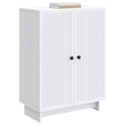 vidaXL - Dressoir - Wit - 66 - x - 34,5 - x - 90 - cm - Bewerkt - hout