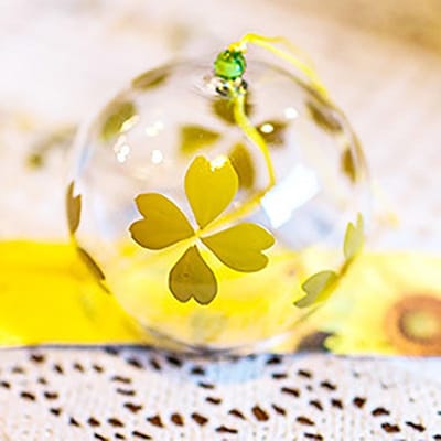 1PC Japanse Windgong Japanse Windgongen Handgemaakt Glas Huisdecoraties Spa Keuken Kantoordecor Sakura Kersenbloesem Patroon