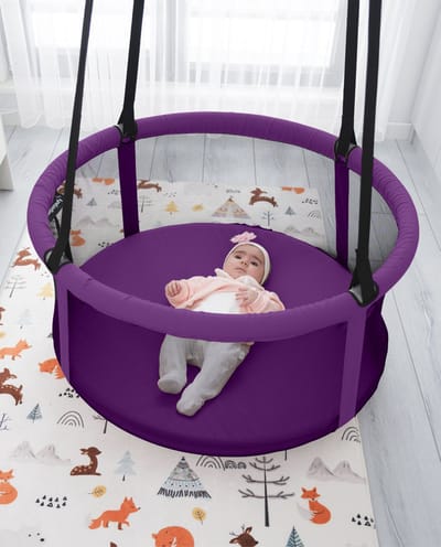 Kinder Schommel mand - Baby Basket Swing - Paars
