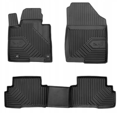 Frogum - No.77 - Automatten 3D - Geschikt voor HYUNDAI Tucson IV Hybrid vanaf 2020 - 3-delig - TPE Rubber - Zwart