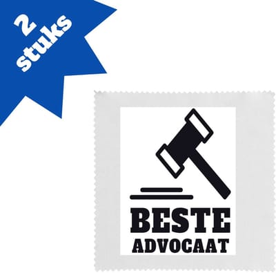 Akyol - beste advocaat brillendoekjes - Beste advocaat - collega - cadeau - 17,8 bij 17,8 cm - 2 stuks