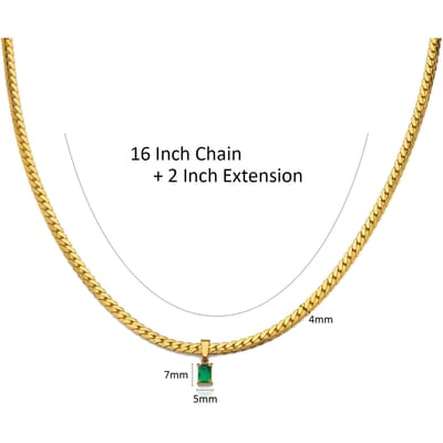 Groene Zirconium Dikke Ketting Roestvrij Staal Kettingen Voor Vrouwen Vintage Verguld Ketting Kerst Sieraden Cadeau beige