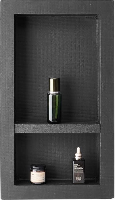 Douche Nis, 10.16x40.64x71.12 Cm, Muur Nis met Verstelbare Plank, Opslag voor Zeep En Shampoo, Waterdicht Ontwerp, Zwart voor Badkamer Douche