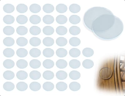 Dailygoods- Beschermende Buffers 50 Stuks - Elastische PVC-Buffers - Transparante Afstandhouders - Zelfklevende Pads - Antislip Pads - Schokdempers (25 mm, Rond) - Bufferpads