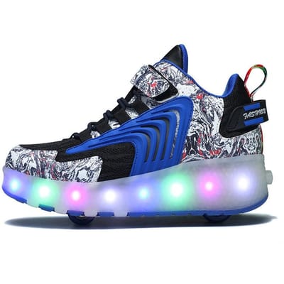 Chaussures à roulettes pour hommes et femmes, Étudiants du primaire et du secondaire, Chaussures à poulie, Lumières LED lumineuses 40