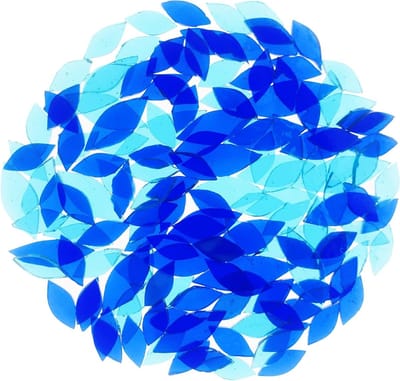 Glazen Mozaïek Tegels Blauw - Bloemvormige Stukjes voor Knutselen en Decoratie
