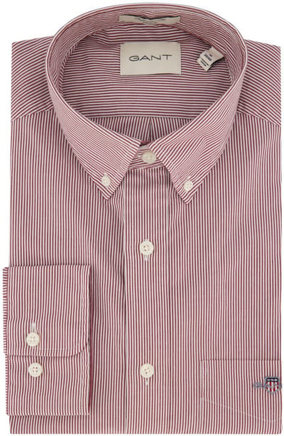 Gant casual overhemd regular fit rood katoen