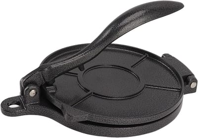 Tortilla Pers - Deeg Pers Maker - Zelf Tortillas Maken - Multifunctioneel Ontwerp - 20 cm - Zwart