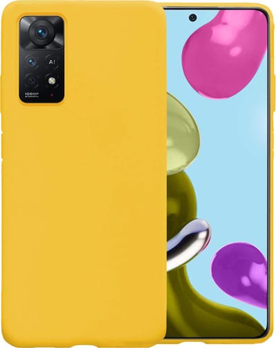 Hoesje - Geschikt voor Xiaomi Redmi Note 11 - Sterk & Shockproof - Siliconen Case - Hoes Cover - Telefoonhoes - Geel