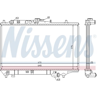 Radiator, motorkoeling NISSENS 63390