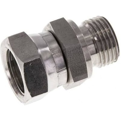 G 1/2'' F/M RVS Neusstuk 300 Bar - Hydrauliek - FL2S-FM-ST-012G-I