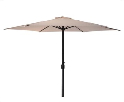 Parasol Taupe Ø300 cm voor Tuin en Terras | met handig opdraaisysteem