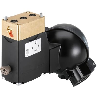 Magneetventiel 3/2-weg 32x46 mm SFB flens Universeel Messing FKM 0-10bar/145psi 230VAC/DC Zuurstof Vet/Olie Vrij ATEX 0331 20028853