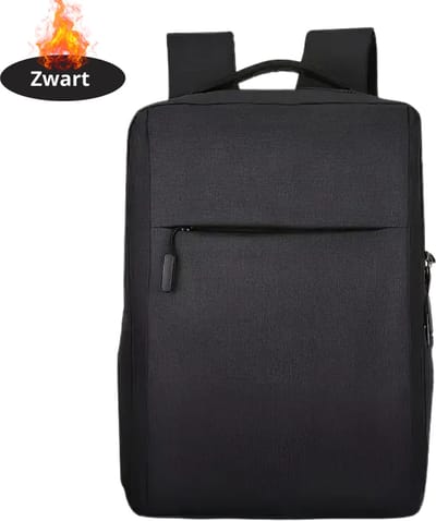 Nivard Laptoptas Krasbestendig - Laptop Sleeve - Rugtas - Schoudertas - Laptoshoes - Kantoortas - Dames & Heren - Zwart Zonder USB