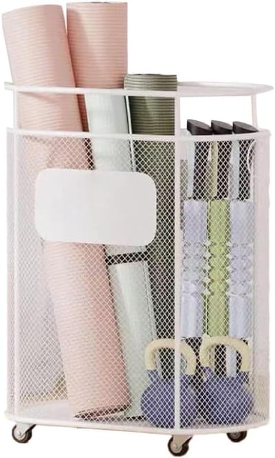 Yoga Mat Opberger - Fitness Organizer - Sportspullen Opbergen - Ruim en Praktisch - 50x30cm - Wit