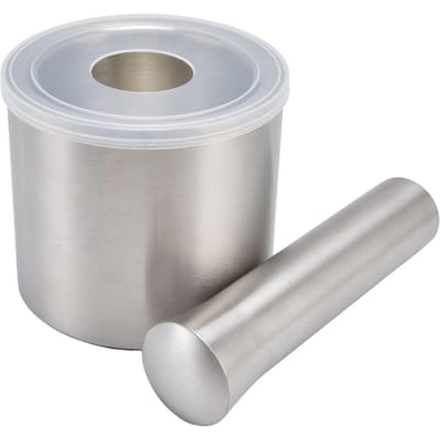 Mortier et Pilon Conception à Double Structure Texture Brillante Pratique Silencieux Nettoyable Broyeur de Cuisine pour