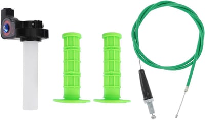 Antislip Rubber Stuur Grips voor Motorfiets, Scooter en ATV - 7/8" en 15/16" Handgrepen Cover Kit in Licht Groen