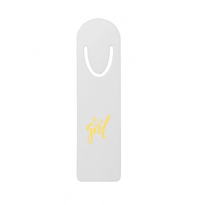 Hacebo® - It's a Girl metalen boekenlegger - Baby - Kersverse ouders - Geboorte kraamcadeau meisje - babyshower Bladwijzer boekenleggers - 12.7 cm x 3.2cm