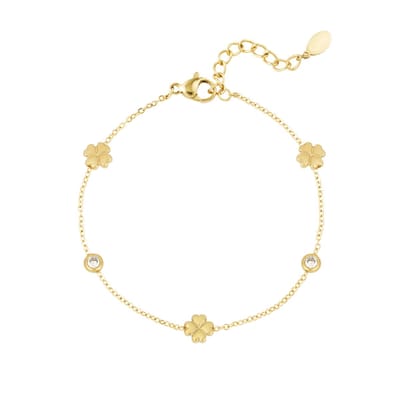 Gleaming Luck Armband | RVS (verkleurt niet) | Goudkleurig | Yehwang | Cadeau voor haar | Kerst | Verjaardagscadeau
