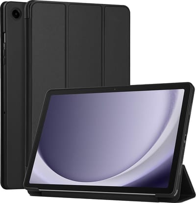Hoes geschikt voor Samsung Galaxy Tab A9 Plus - Arara Trifold Bookcase TabletHoes - Zwart