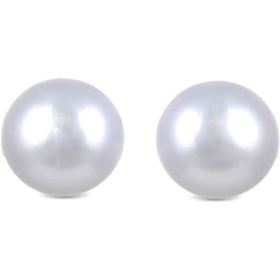 Luxenter oorbellen, basis 925 sterling zilver en witte parel met gerhodineerde afwerking