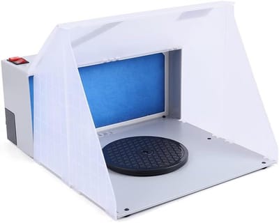 Afzuigsysteem Airbrush - Spuitcabine Ventilator - Schoon Werken - Opvouwbaar Ontwerp - 3 m³/min - Zwart