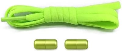 Elastische schoenveters - metalen sluiting - groen
