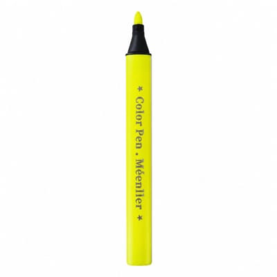 Kinder aquarelstift - 1 stuk fluorescerend geel - wasbaar met grote inktvulling - basisverpakking