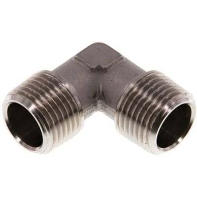 R 1/2'' Buitendraad RVS L-Fitting 90graden 150 Bar - FL2E-M-S-012R