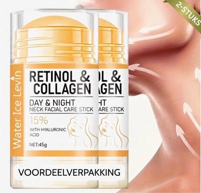 Retinol & Collageen Multi-Balm Stick - 15% Hyaluronzuur - Anti-Aging Gezichtsstift - Tegen Rimpels & Fijne Lijntjes - Intense Hydratatie & Versteviging - Voor Gezicht & Ogen - Korean Beauty - 45g