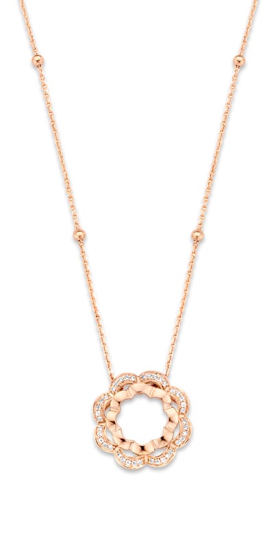 Orphelia ZH-7127/RG - CHAIN WITH PENDANT FLOWER- 925 silver - cubic zirkonia - 45 cm