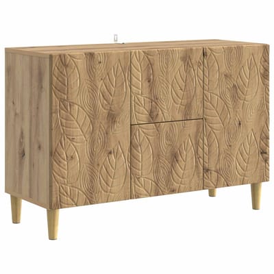 vidaXL - Dressoir - Artisanaal - eiken - 89 - x - 34,5 - x - 60 - cm - Bewerkt - hout