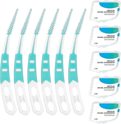 60 Stuks Tandenstoker Set voor Interdentale Reiniging, Curved Spaces, Hygiënisch en Draagbaar voor Tanden en Tandvlees