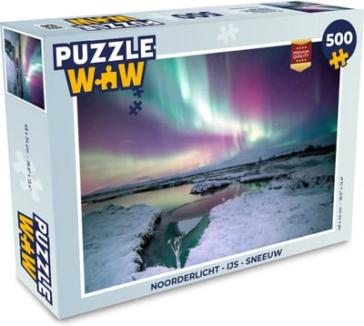 Puzzel Noorderlicht - IJs - Sneeuw - Legpuzzel - Puzzel 500 stukjes