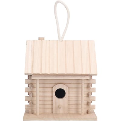 Houten Vogelhuis Hangend Blokhut Vogelhuis voor Vogel Buitendecor en Interieur Huisdecor white