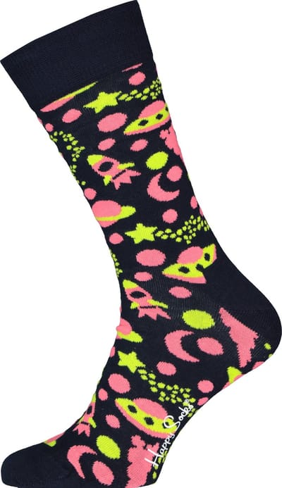 Happy Socks Sokken Into Space - Maat 41-46 - Heren - Grappige sokken - Halfhoge sokken