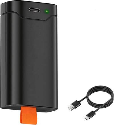 Reservebatterij - Oplaadbare accu - Muziek afspelen - Hoge capaciteit - 6000 mAh - Zwart
