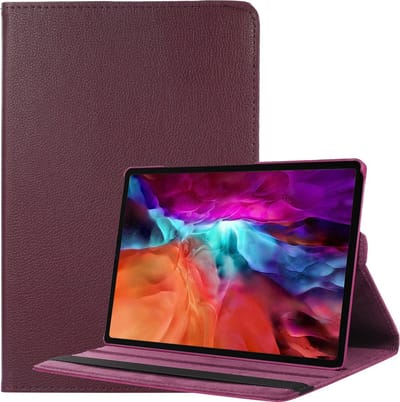 Hoes - Geschikt voor Samsung Galaxy Tab A8 - 360 Graden Draaibare Hard Cover Case - Tablet Hoesje Draaibaar - Paars