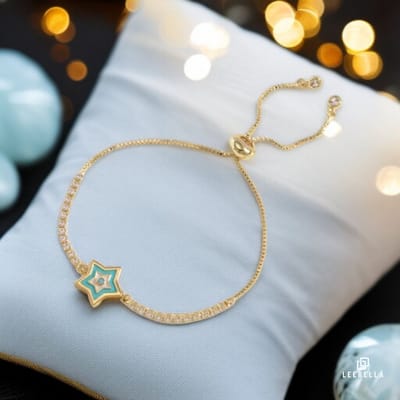 Leerella Elegante Celestial Star Charm Goudkleurige RVS Armbanden - Unieke Dames Sieraden Verstelbaar 16-22cm