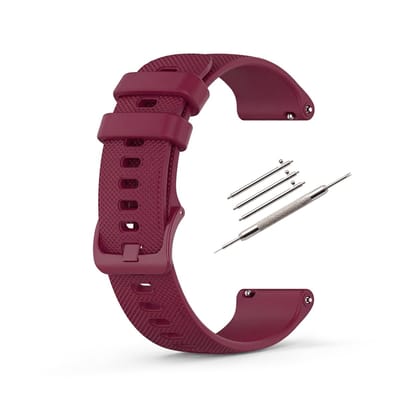 Dailygoods- Horlogeband Siliconen 20mm/22mm - Flexibel - Ademend - Snelsluiting - Compatibel met Garmin/smartwatches - Inclusief montageset - Horlogearmband