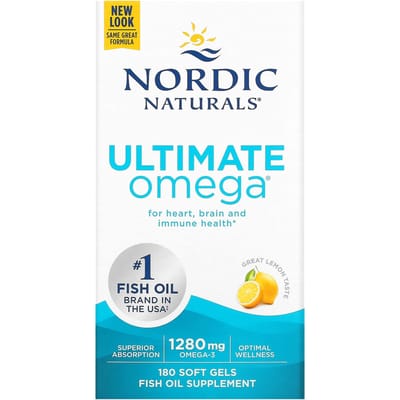 Ultimate Omega, Citroen, 180 Zachte Capsules (640 mg per softgel)