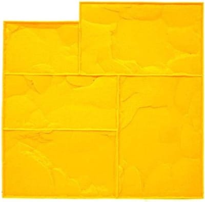 Beton Decoratie Mat - Steen Urethaan Mat - Decoratief Beton - Ashlar Gesneden Steen - 61 x 61 cm - Geel
