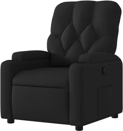 Relaxstoel Stof - Fauteuil Ligstoel - Ontspannen Thuis - Handmatige Ligfunctie - 74 x 865 x 935 cm - Zwart