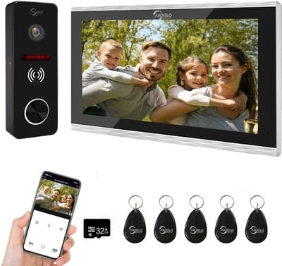 Video Deurbel - Intercom Systeem - Veilig Thuis - 10 inch Touchscreen - 25x17cm - Zwart